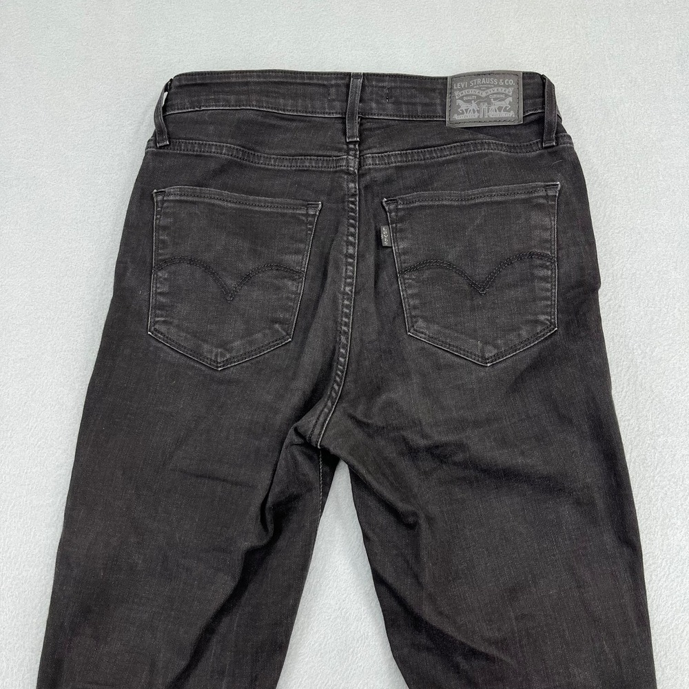 Levis 721 High Rise Skinny Jeans Womens 28 Black Denim Pants‎ - Picture 11 of 13